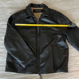 Mens Dockers Leather Jacket Coat